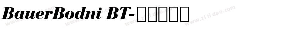 BauerBodni BT字体转换